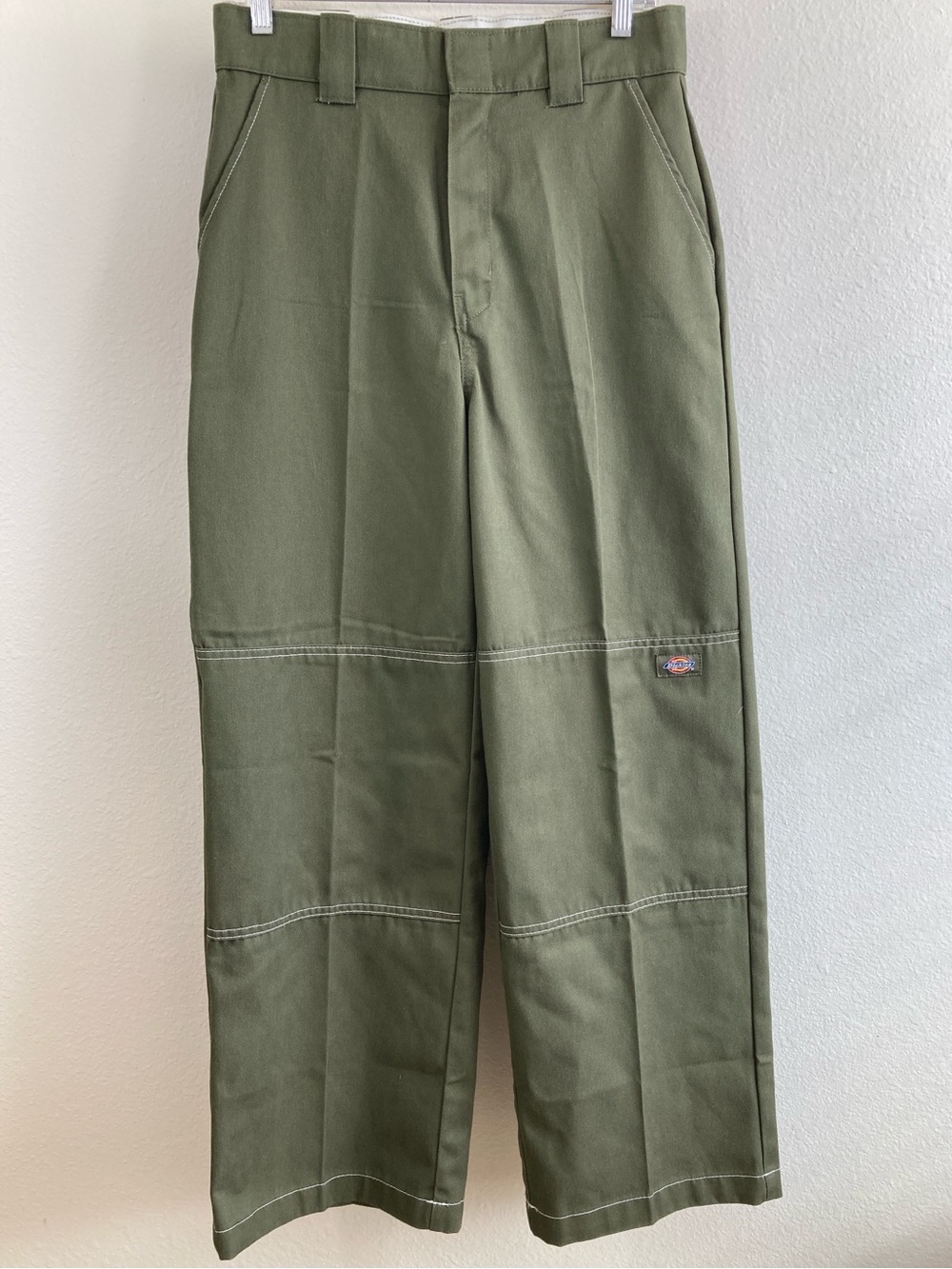 Dickies Women's Olive Green High Waist Pants Size 6R Contrast Stitching NWOT